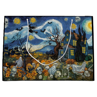 Spooky Night-Halloween spookachtige schedel spookh Groot Cadeauzakje