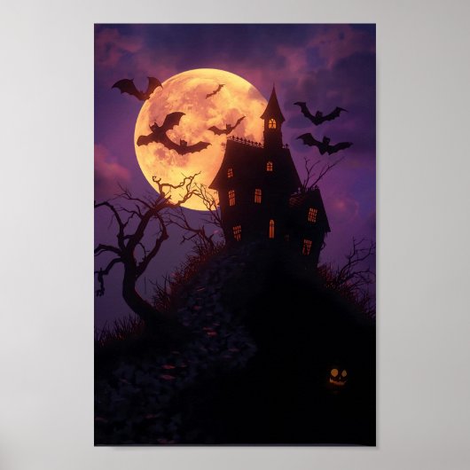 Spooky Night - Haunted House Poster (Voorkant)
