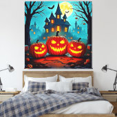  Spooky Night Haunted House Thrills Canvas Afdruk (Insitu (Slaapkamer))