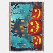 Spooky Night Haunted House Thrills Deken (Voorkant Verticaal)