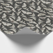 Spooky Night Moth Pattern Cadeaupapier (Hoek)