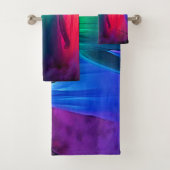 Spooky Night of Colorful Ghosts Design Bad Handdoek (Insitu)