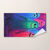 Spooky Night of Colorful Ghosts Design Bad Handdoek (Handdoek)
