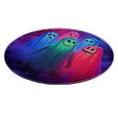 Spooky Night of Colorful Ghosts Design Snijplank (Hoek)