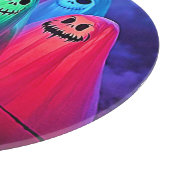 Spooky Night of Colorful Ghosts Design Snijplank (Hoek)
