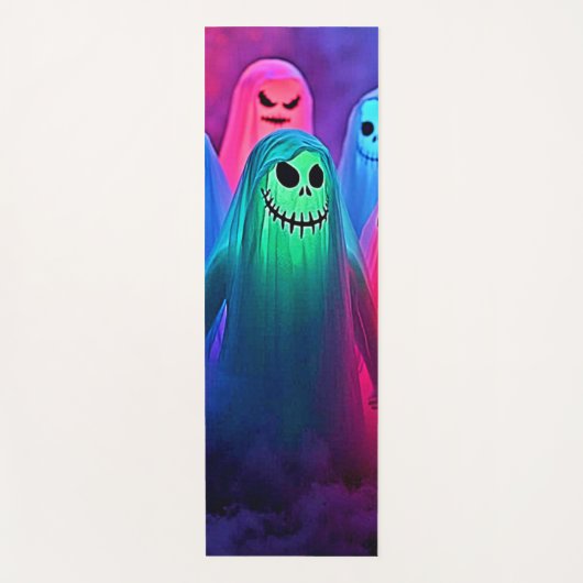 Spooky Night of Colorful Ghosts Design Yogamat (Voorkant)