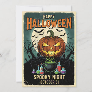 Spooky Night Party Invitation Kaart