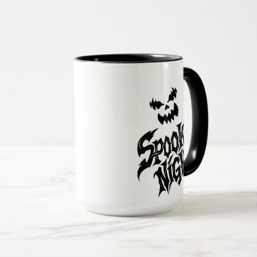 Spooky night Pumpkin face   Mok (Voorkant rechts)