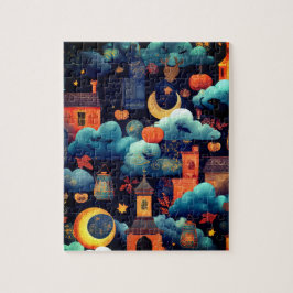 Spooky Night Sky Legpuzzel