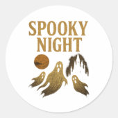 Spooky Night Sticker Halloween Gothic Design  (Voorkant)