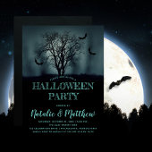 Spooky Night Tree | Uitnodiging van Bats Halloween