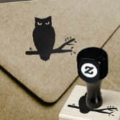 Spooky Night Uil Silhouet Rubberstempel