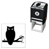 Spooky Night Uil Silhouet Zelfinktende Stempel (In situ)