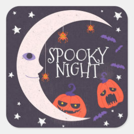 Spooky Night Vierkante Sticker