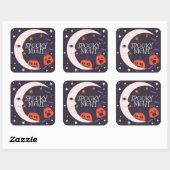 Spooky Night Vierkante Sticker (Vel)
