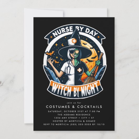 Spooky Nurse beroemd gemaakt door Day Witch Night  Kaart (Voorkant)