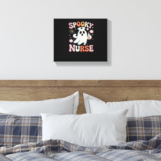 Spooky Nurse Classic T-shirt_1 Canvas Afdruk (Insitu (Slaapkamer))