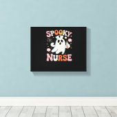 Spooky Nurse Classic T-shirt_1 Canvas Afdruk (Insitu (Houten vloer))