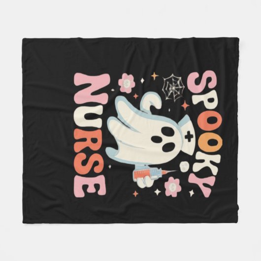 Spooky Nurse Classic T-shirt_1 Fleece Deken (Voorkant (Horizontaal))