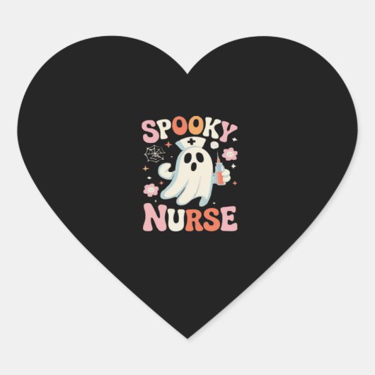 Spooky Nurse Classic T-shirt_1 Hart Sticker (Voorkant)