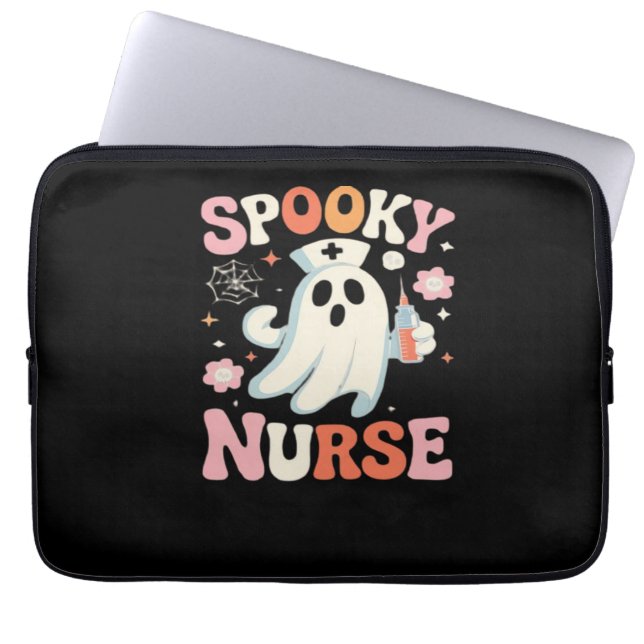 Spooky Nurse Classic T-shirt_1 Laptop Sleeve (Voorkant)