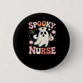 Spooky Nurse Classic T-shirt_1 Ronde Button 5,7 Cm (Voorkant)