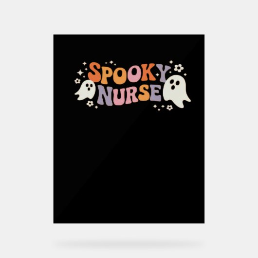 Spooky Nurse Classic T-shirt Acryl Bord (Voorkant)