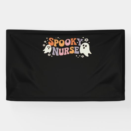 Spooky Nurse Classic T-shirt Spandoek (Horizontaal)