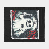 Spooky Nurse Ghost Haunted Hospital Crew Ghostly N Fleece Deken (Voorkant (Horizontaal))