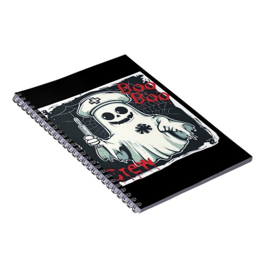 Spooky Nurse Ghost Haunted Hospital Crew Ghostly N Notitieboek (Rechterzijde)