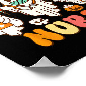 Spooky Nurse Groovy Halloween Ghost Poster (Hoek)