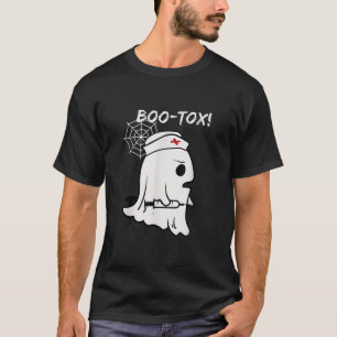 Spooky Nurse Halloween Botox Botox Plastic Surge T-shirt