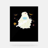 Spooky Nurse Practitioner Schattige Halloween Over Acryl Bord (Voorkant)