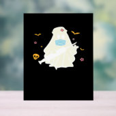 Spooky Nurse Practitioner Schattige Halloween Over Acryl Bord (Neutraal)