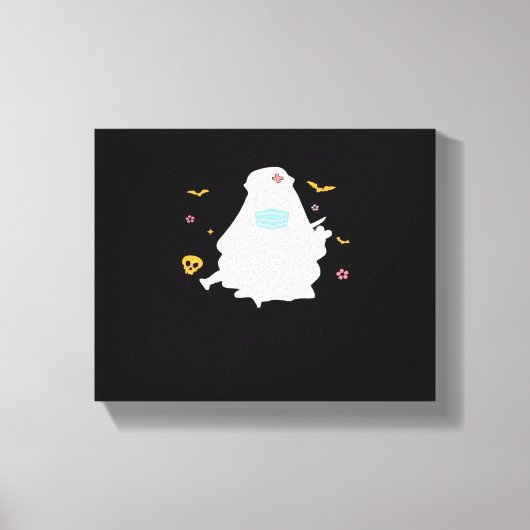 Spooky Nurse Practitioner Schattige Halloween Over Canvas Afdruk (Voorkant)