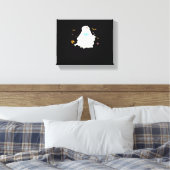 Spooky Nurse Practitioner Schattige Halloween Over Canvas Afdruk (Insitu (Slaapkamer))