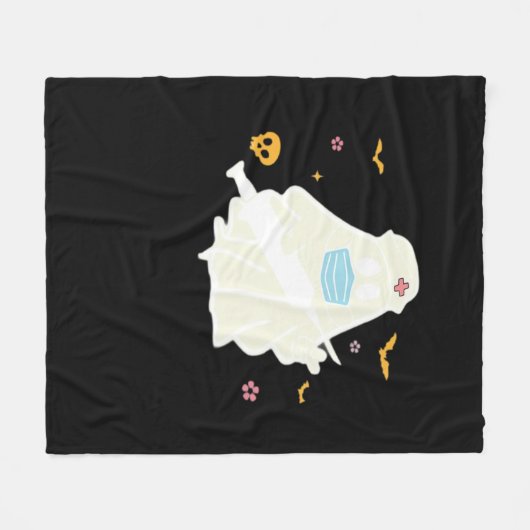 Spooky Nurse Practitioner Schattige Halloween Over Fleece Deken