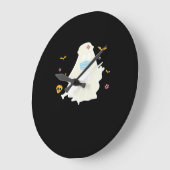 Spooky Nurse Practitioner Schattige Halloween Over Grote Klok (Hoek)