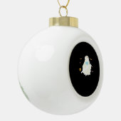 Spooky Nurse Practitioner Schattige Halloween Over Keramische Bal Ornament (Links)