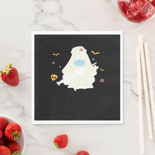 Spooky Nurse Practitioner Schattige Halloween Over Servet (Insitu)