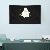 Spooky Nurse Practitioner Schattige Halloween Over Spandoek (Beurs)