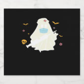 Spooky Nurse Practitioner Schattige Halloween Over Sparkling Wijnetiket (Enkel label)