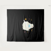 Spooky Nurse Practitioner Schattige Halloween Over Wandkleed (Voorkant (horizontaal))