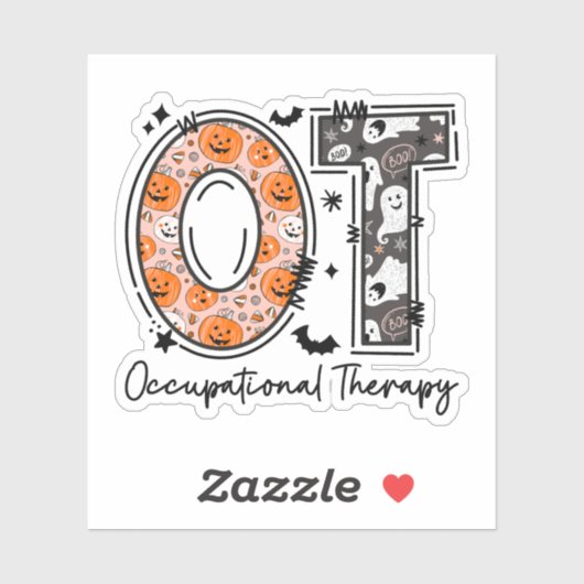 Spooky Occupational Therapy Halloween Sticker (Vel)