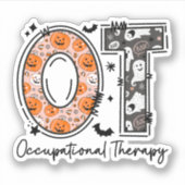 Spooky Occupational Therapy Halloween Sticker (Voorkant)