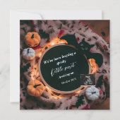 Spooky oktober digitale zwangerschap aankondiging (Voorkant)