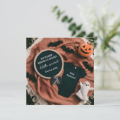 Spooky oktober digitale zwangerschap aankondiging (Staand voorkant)