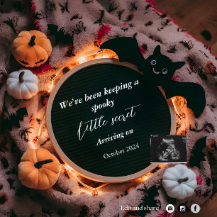 Spooky oktober digitale zwangerschap aankondiging