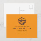 Spooky oktober Halloween Party Uitnodiging (Voorkant / Achterkant)