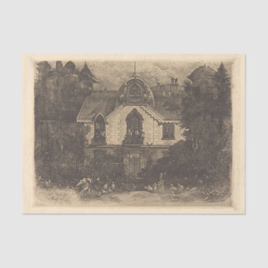Spooky Old Church Tissuepapier (Voorkant)